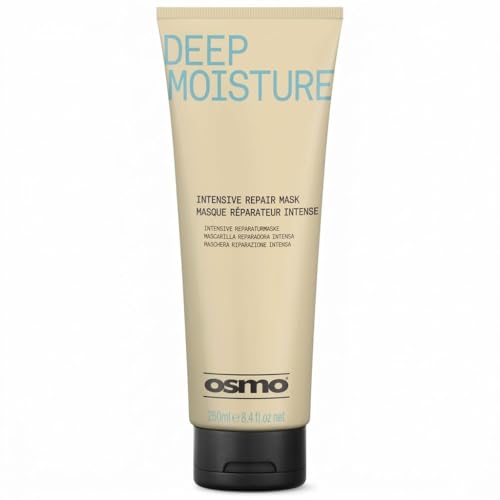 Osmo Deep Moisture Intensive Repair Mask 250ml - Deep Conditioning Hair Treatment for Dry Damaged Hair, Professional Hydrating Hair Mask with Patchouli and Ylang Ylang for Frizz Control and Shine