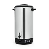 Klarstein Einkochtopf mit Zapfhahn, 60-Liter-Glühweinkocher, Edelstahl-Glühweinkocher mit Zapfhahn, großem Heißwasserspender, 2500-Watt-Einkochtopf für Getränke und Speisen