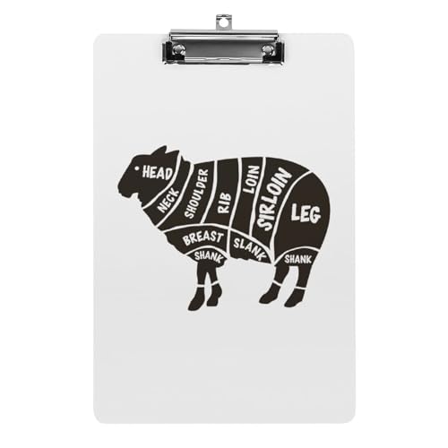 クリップボード A4 縦型 焼肉定食 肉の部位 おもしろ ファイルボード 壁掛け 画板 書きやすい お会計ボード て持ち運びやす 文書整理 文房具 会議パッド 事務用品 メモ 学校 家庭用バインダー