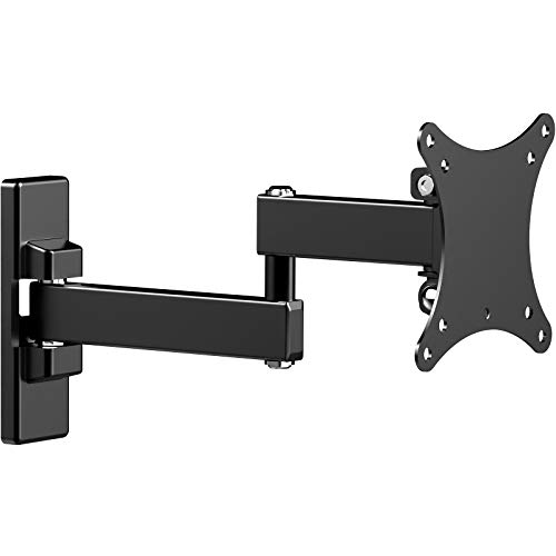 WORLDLIFT Soporte de Pared para TV, Base giratoria e inclinable Gira el Soporte de Pared para TV para televisores de 13-27 Pulgadas de hasta 15 kg - VESA 75x75mm/100x100mm