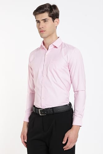 Image of Men's Solid Formal Shirt | Premium Cotton Rich Full Sleeves Shirt | Comfort Fit Office Wear Shirt with Single Chest Pocket | Stylish Casual & Formal Shirt for Men