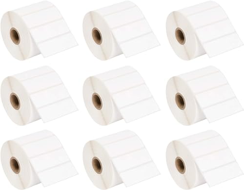Image of True-Ally 50x15 Direct Thermal Barcode Label Sticker - 50mm x 15mm - 2000 Labels Per Roll - White Self Adhesive Sticker for Printing Barcoding (9 Roll per Pack (18000 Labels))