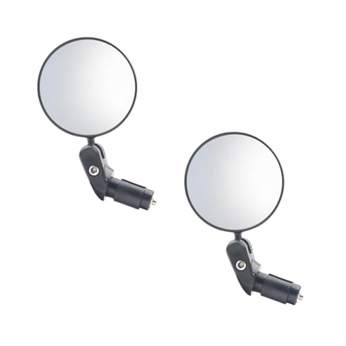 Image of Oblivion Cycle Side Mirror 2 Pc - Adjustable 360 Rotatable Bar End Foldable Convex Rear View Mirror for Bicycle & Bikes - Handlebar Mounted, Safe Cycling Accessory for Road, City & Mountain Hiking