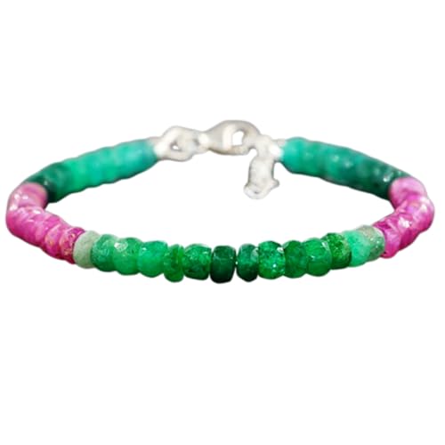 Bracelet perles émeraude rubis 4 mm LKBEADS, le cadeau idéal pour homme et femme