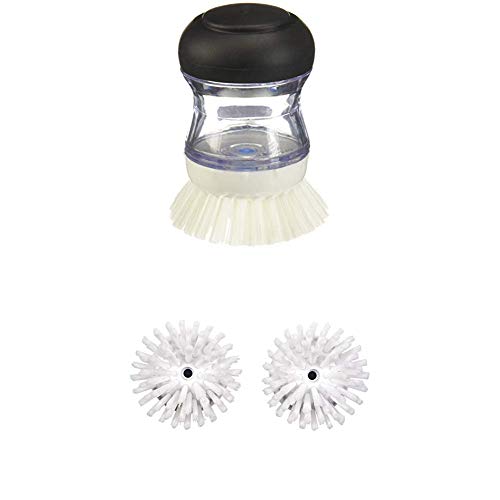 OXO Good Grips Soap Dispensing Palm Brush 09372000746 Good Grips Soap Dispensing Palm Brush Refills, 2-Pack, 1, White