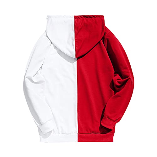 Ymosrh Men's Novelty Hoodies Sweatshirt Long Sleeve Color Block Hoodie Pullover Sweaters, S-2XL4