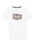 Optic White Pepe Jeans Herren Flag Logo S/S T-Shirt, Optic White, 6