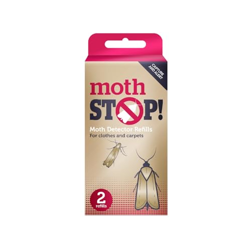 lakeland 2 Moth Stop Clothes & Carpet Moth Detector & Trap Refills Active For Up To 8 Weeks