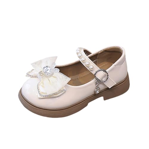 Chaussures en cuir souple pour fille avec joli nœud élégant