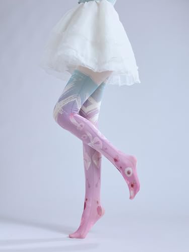 Image of Sahabowi Women's Sheer Tights, Digital Print Designs Stockings