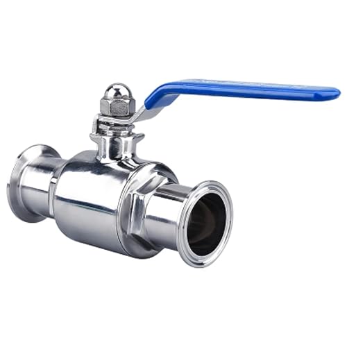 Válvula de bola sanitaria para tuberías alimentarias con abrazadera triple resistente de 12.7mm 6