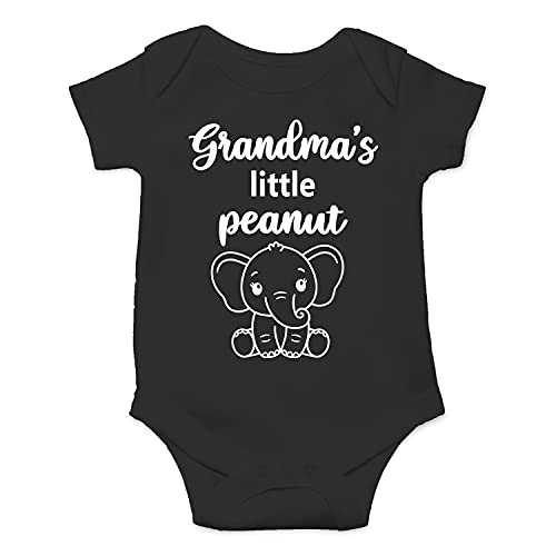 Image of Grandma's Little Peanut - Funny Baby Essentials Bodysuit - Baby Boy Clothes Newborn Romper