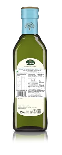 Image of Olitalia Pomace Olive Oil • Light Taste, High Smoke Point Imported Italian Cooking Olive Oil • Ideal for Indian Cooking, Frying, Sauteing & Baking, 16.91 fl oz ℮ 500 ml