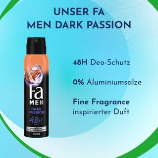Fa Men Deodorant und Bodyspray Dark Passion (12x 150 ml)