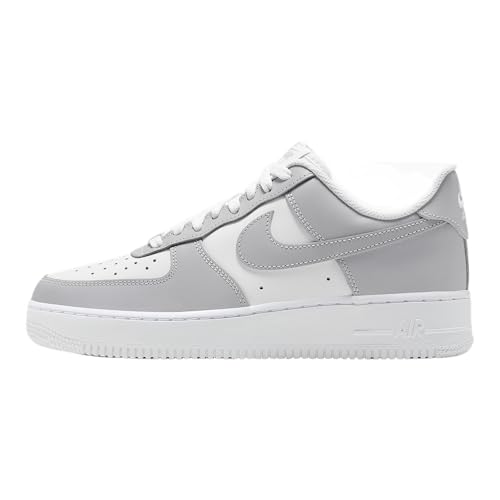 Nike Air Force 1 '07 Men's Shoes (White/White/Light Smoke Grey/Light Grey) Size 9.5