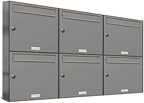 AL Briefkastensystem 4-fach Grau - Premium Briefkästen Für Mehrfamilienhäuser
