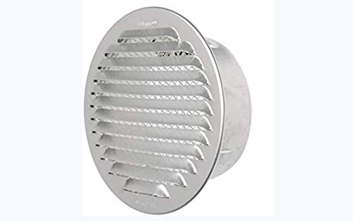 T.E.G. METALLI S.R.L. Griglia di Ventilazione Tonda in Alluminio Naturale (Alluminio Naturale, 140)