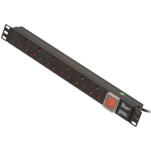 LINDY 1U 6 Way Horizontal Mount Pdu With UK Mains Sockets - Switched 3M