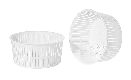 Cheese Moulds for Brie, Camembert - Round Shape, Plastic Cheese Form (12.7x11cm)