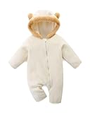 TITAREEY Cute Baby Boys Snowsuit New Born Baby Girls Winter Long Sleeve Coat Toddler Clothes Beige 0-3 Month.