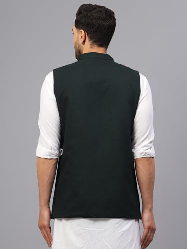 Image of LATEST CHIKAN Men's Traditional Tweed Cotton Checkred Premium Nehru Jacket /Waistcoat