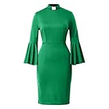 Picture of BPURB Clergy Dresses for Women Plus Size Ministers Outfit Casual Dress Green