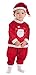 Creaciones Llopis Vestito Baby Noel – Costume da Babbo Natale per bambino – Costume per mamma e bambino (Baby Noel Ho Ho Bambino, 1 – 2 anni)