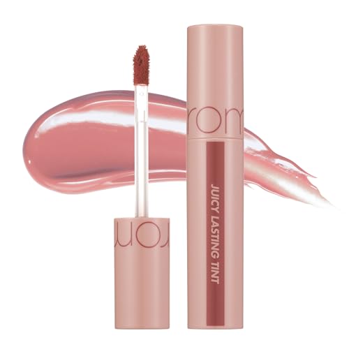Image of rom&nd Juicy Lasting Tint #23 Nucadamia - K-Beauty Nudy Red Brown Lip Stain for Pure Bare Juicy Glossy Finish | Hydrating, Long-Lasting & Fruit-Inspired Korean Lip Tint