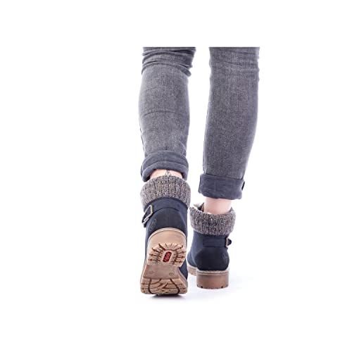 Rieker Damen Y9131-14 Mode Stiefel, blau, 40 EU