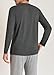 Latuza Men's Viscose Pajama Top Long Sleeves Sleep T-Shirt L Dark Gray