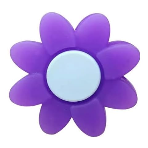 Jinshining Purple Flower Petals Petal Embedded Tennis Racket Vibration Dampener Soft Silicon Racket Dampener Cartoon Shape Tennis Racquet Shock Absorbers Tennis Racket for Racquetball Cover