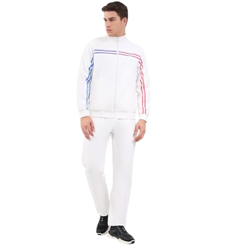 Image of Monte Carlo Men Regular Fit Solid Mock Neck Full Sleeve Winter Tracksuit | Men Track Suit | Stylish Sportswear Set with Jacket and Lower | Activewear Set For Men's (Pack Of 1)