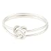 Handmade Ring Double Knot Sterling Silver Dainty, Cute, Stacking Rings for Women (Silver, 8)