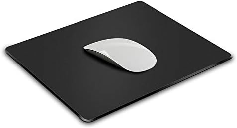 Mooseng, Hard Gaming Mouse Pad with Enhance Precision, Fast and Accurate Control, Smooth Plastic Surface and Flat Mouse Mat, Non-Slip Rubber Base Mousepad for Laptop, Computer & PC, Black