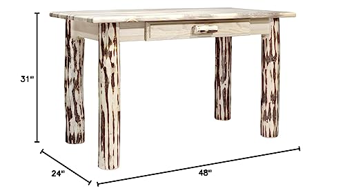 Montana Woodworks Montana Collection Writing Desk, Ready to Finish