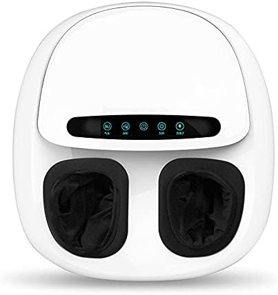SMSOM Shiatsu Electric Foot Massager Machine, Pain Relief, Deep Tissue and Heel Pain Relief Massager, Foot Massage with Air Compression for Plantar Fasciitis and Neuropathy (White)