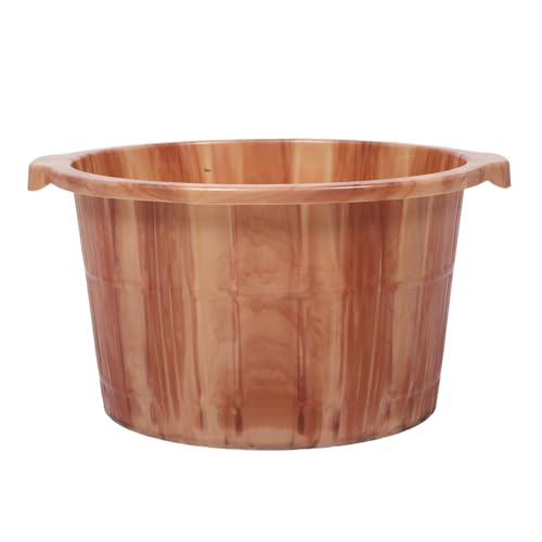 OUNONA Wood Foot Soak Tub - Portable Pedicure Bowl Soak Basi