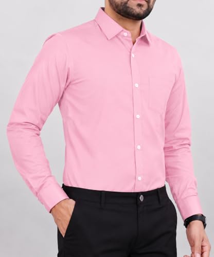 Image of CB-COLEBROOK Men's Casual, Regular Fit, Solid Colour, Lightweight, Button Down, Casual Wear, Shirt with Pocket. Suitable for Office & Casual Use