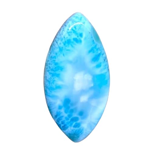 Larimar naturel GH_NAT_06596, cabochon marquise haut de gamme 45mm