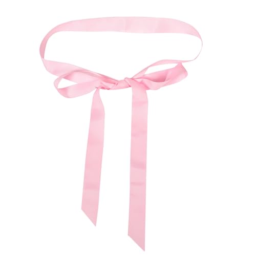 Lurrose Cinturón de Novia Rosa Sencillo y Elegante de Tela Tejida Lazo para Vestido, Adecuado para Bodas y Fiestas, Accesorio para Damas de Honor y Novias