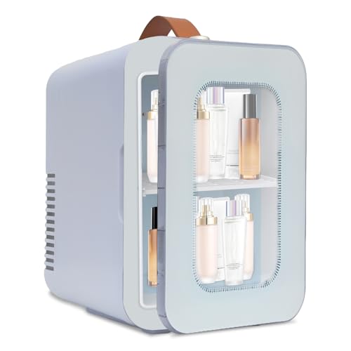 Thumbnail - XPJBKC 2 In 1 Mini Kühlschrank Leise, 6 Liter Autokühlschrank, Mini Kühlschrank Günstig, Klein Fridge, Klein Skincare Fr...