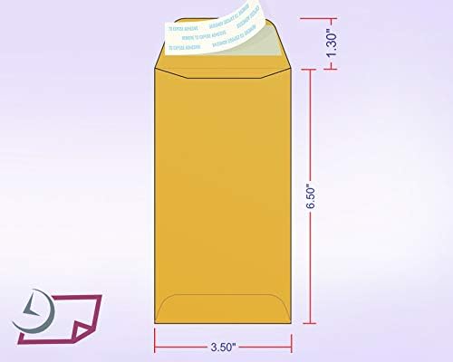 Miniatura 5 de NextDayLabels - Sobres de papel kraft marrón con moneda #7, despegar y sellar, para piezas pequeñas, efectivo, paquete de 100