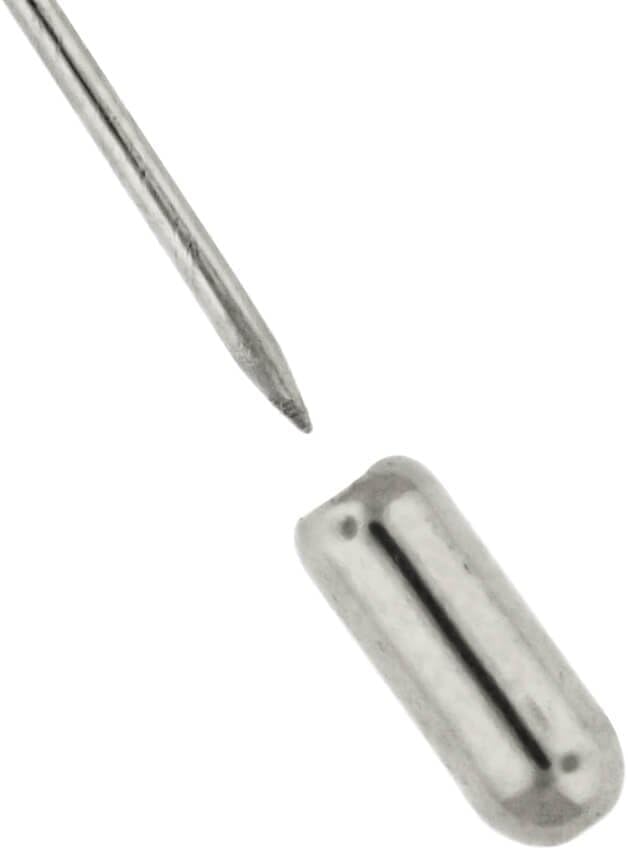 PinMart Tie Pin Backing Lapel Stick Pin End Cap - Silver - 25 Pack