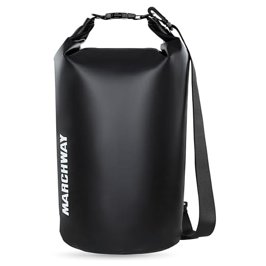 Floating Waterproof Dry Bag 5L/10L/20L/30L, Roll Top Sack Keeps Gear Dry for Marine Kayaking Rafting Boating Swimming Camping Hiking Beach Fishing Backpacking Surfing Skiing Snowboarding (Black, 20L)