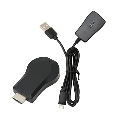 Adaptador de Pantalla HDMI Inalámbrico 1080P, Receptor de Duplicación de Pantalla Móvil WiFi,Soporte Airplay/Miracast/DLNA,Transmisión de Video/Audio a TV, para Android iOS
