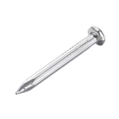 sourcing map Clous Carbone Acier Pointe Mur Ciment Quincaillerie Clou 30mm(1.2') 3mm Tige Diamètre 100pcs