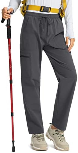 Viodia Women's Hiking Cargo Pants with Pockets Quick Dry UPF50+ Water-Resistant Pants for Women Golf Travel Climbing Pants Grey