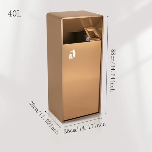 Cubo de basura comercial moderno para terrazas y exteriores de 19l 3