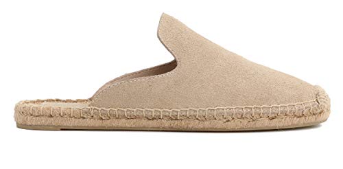 Image of Women's Simple Mule Breathable Flat Espadrilles Shoes, Pure Color Mules