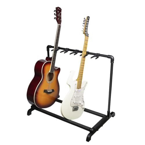 5 Guitar Stand Rack with Thick Rubber Padding, Multiple Guitar Stand Multi Guitar Rack With Folding...
